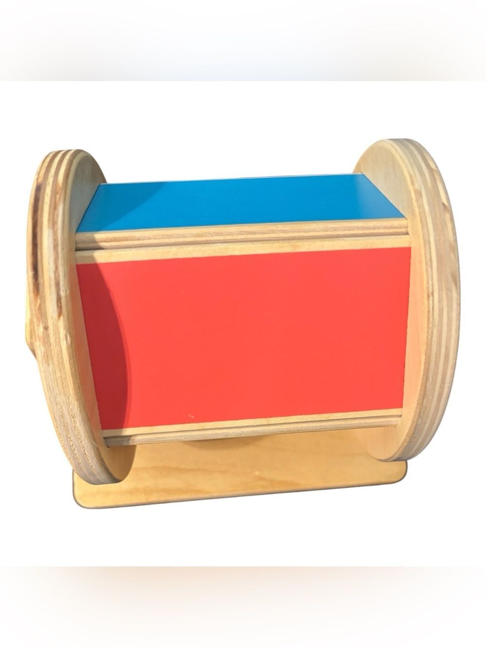 Lovevery Wooden Rolling Toy Drum - Kids Toys Montessori motor skills